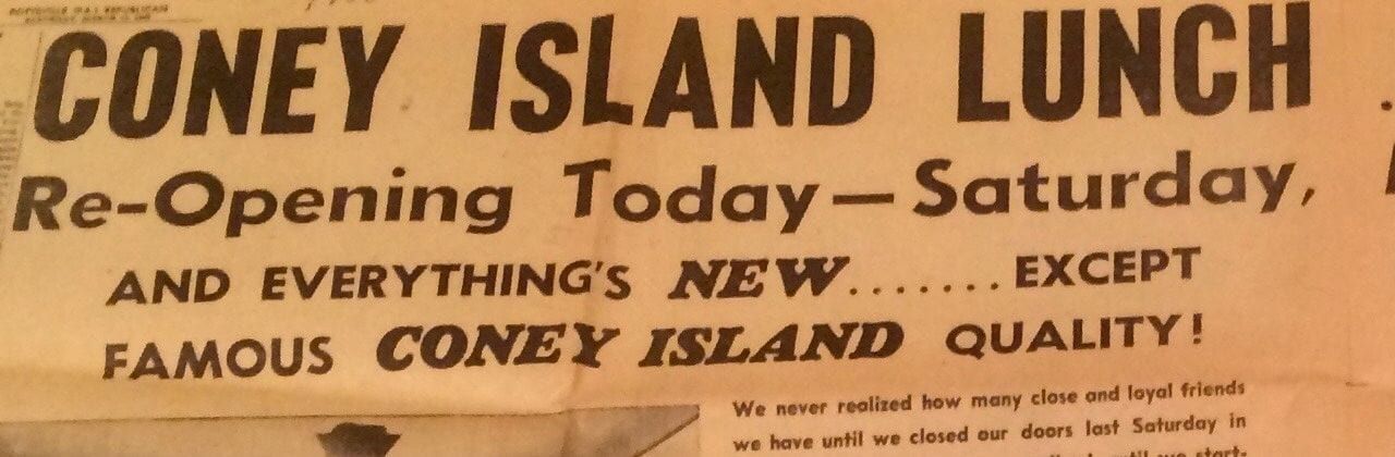 Scan: Re-Opening Today, Pottsville Republican, March 15, 1958.